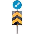 Multicolor Metal Traffic Sign Board 4mm Thickness 6ft Height Painted Finish