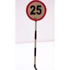 3M Round Aluminium Road Sign Red Black And White Speed Limit Sign Board