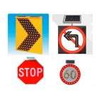 LED Solar Powered Road Sign Pole With MS PPC Material Olar Signs For Highways And City Roads