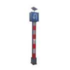 Solar Sign Board LED Solar Powered Road Sign Pole With MS PPC Material